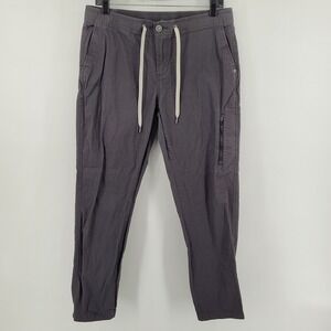 Vuori Women's Large Jogger Pants Charcoal Gray Elastic Waist Drawstring VW401